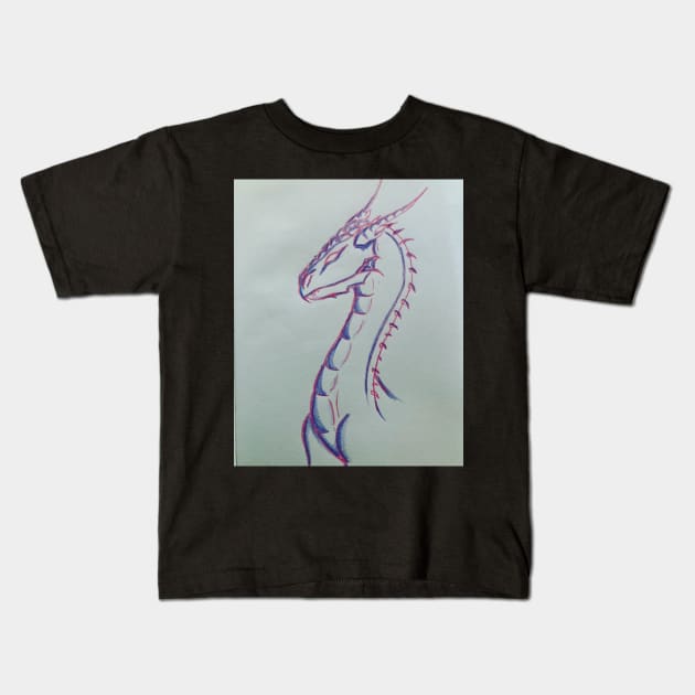 Pink Dragon Kids T-Shirt by DarkAngel1200